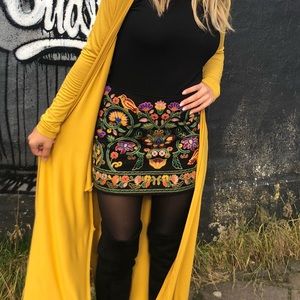 Zara embroidered mini skirt size small / xs